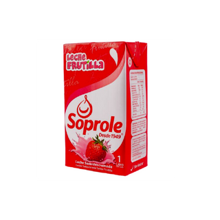 Leche Frutilla Semi-descremada Soprole 1L
