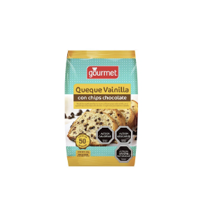 Queque vainilla con chips de chocolate Gourmet 450 grs