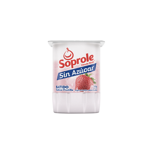 Yogurt batido sin azúcar Frutilla Soprole 155 grs