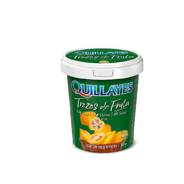 Yogurt Trozos de Papaya Quillayes 800 grs