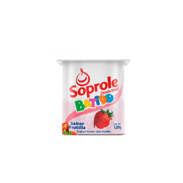 Yogurt batido Soprole frutilla120 grs
